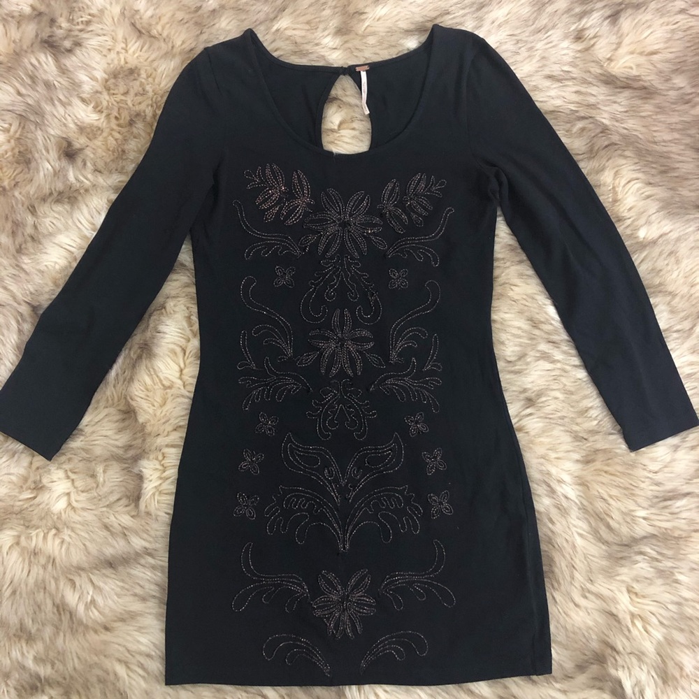 Free People Black Cocktail Dress